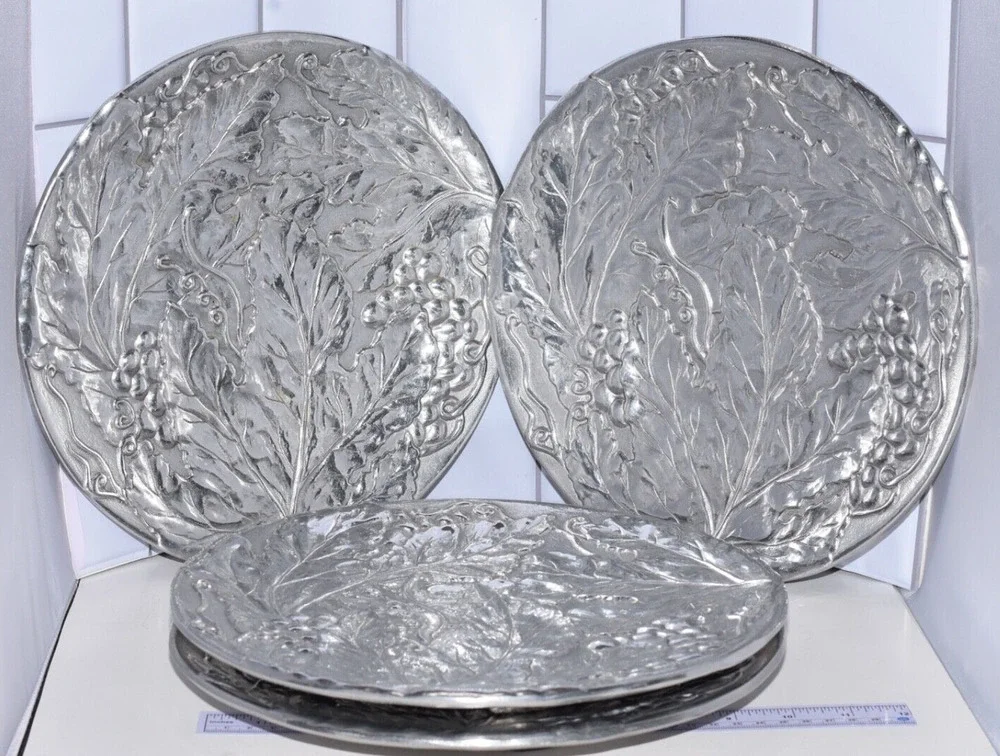 Wilton Armetale Holloware Pewter GARDEN PATH Serving Plates 11